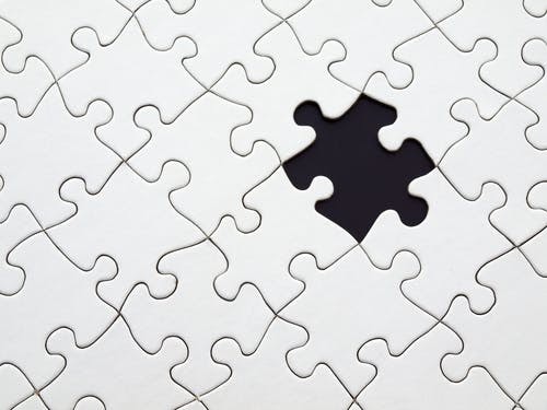 White Jigsaw Puzzle Illustration