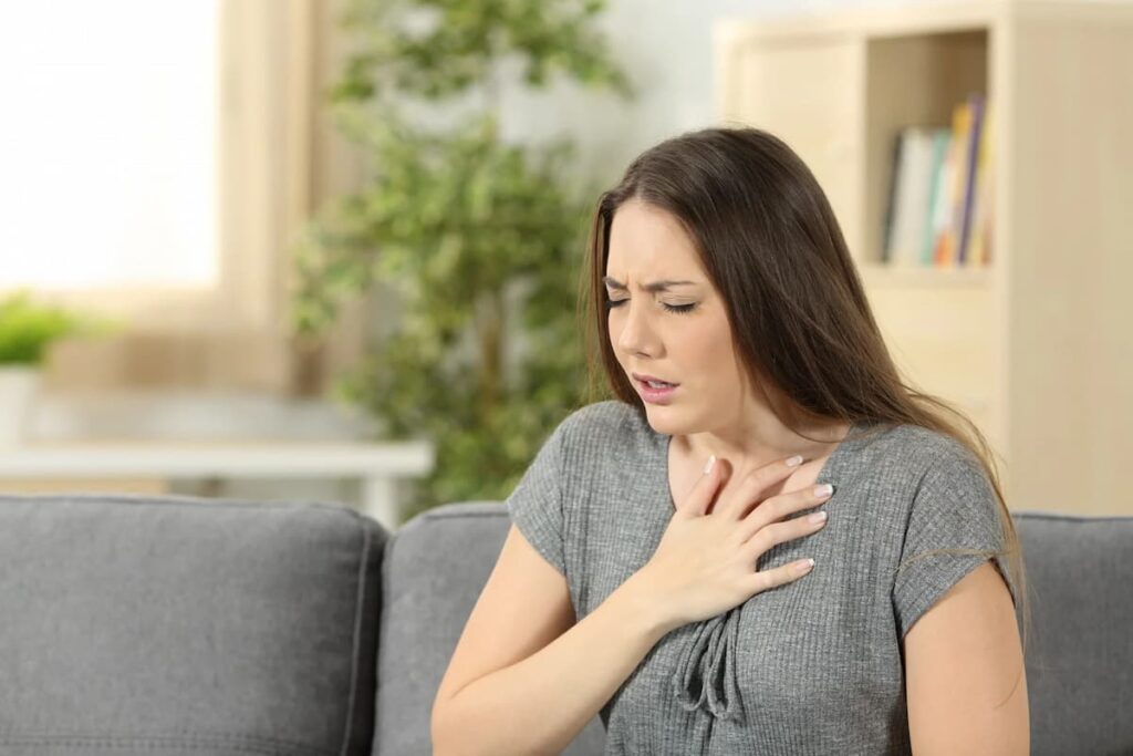 woman having anxiety attack